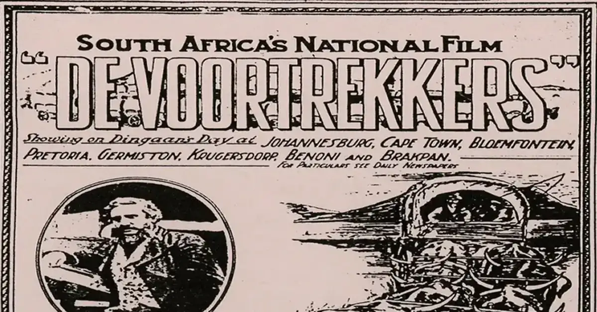 Poster for the 1916 South African feature film De Voortrekkers